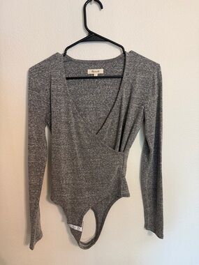Madewell Gray Knit Top with Label